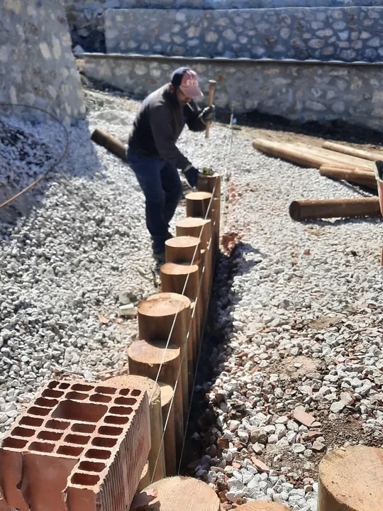 Ahşap Kazık Bordür Çalışması